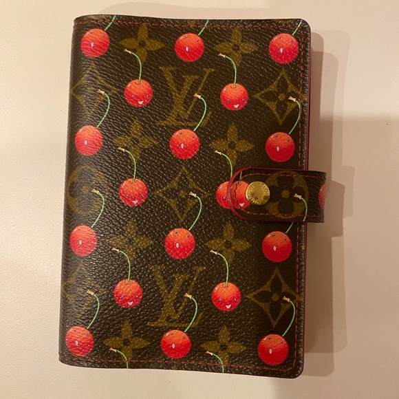Louis Vuitton Takashi Murakami collaboration Cherry Notebook Handbook Cover - Picture 1 of 9